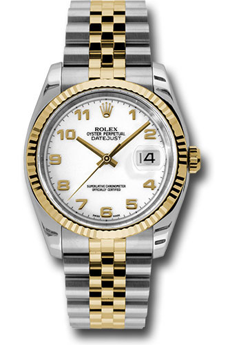 Rolex Watches - Datejust Mens - Steel and Gold Yellow Gold - Fluted Bezel - Jubilee - Style No: 116233waj