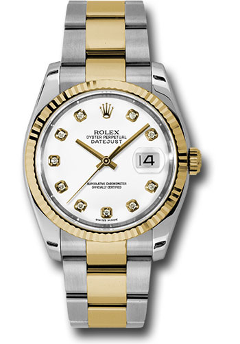 Rolex Watches - Datejust Mens - Steel and Gold Yellow Gold - Fluted Bezel - Oyster - Style No: 116233wdo
