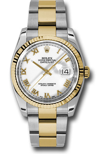 Rolex Watches - Datejust Mens - Steel and Gold Yellow Gold - Fluted Bezel - Oyster - Style No: 116233wro