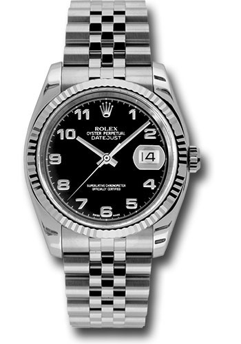 Rolex Watches - Datejust Mens - Steel Fluted Bezel - Jublilee Bracelet - Style No: 116234bkaj