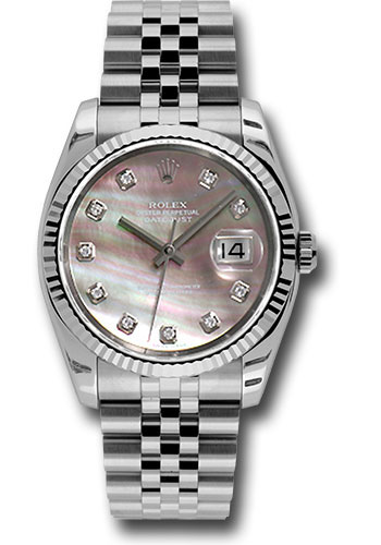 Rolex Watches - Datejust 36mm - Steel Fluted Bezel - Jublilee Bracelet - Style No: 116234 dkmdj