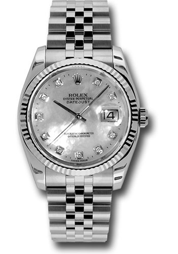 Rolex Watches - Datejust 36mm - Steel Fluted Bezel - Jublilee Bracelet - Style No: 116234 mdj