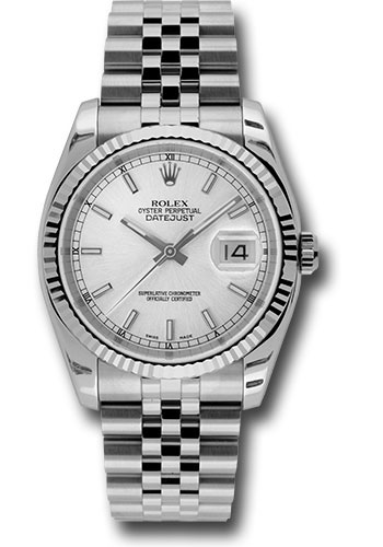 Rolex Watches - Datejust 36mm - Steel Fluted Bezel - Jublilee Bracelet - Style No: 116234 ssj