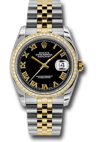 Rolex Watches - Datejust 36mm - Steel and Gold Yellow Gold Dia Bezel - Jublilee - Style No: 116243 bkrj