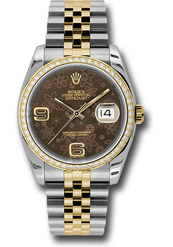 Rolex Watches - Datejust 36mm - Steel and Gold Yellow Gold Dia Bezel - Jublilee - Style No: 116243 brfaj