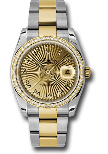 Rolex Watches - Datejust 36mm - Steel and Gold Yellow Gold Dia Bezel - Oyster - Style No: 116243 chsbro