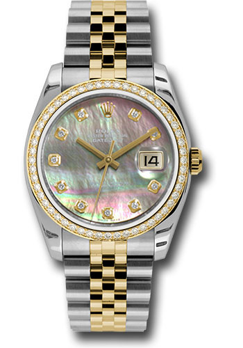 Rolex Watches - Datejust 36mm - Steel and Gold Yellow Gold Dia Bezel - Jublilee - Style No: 116243 dkmdj