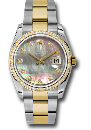 Rolex Watches - Datejust 36mm - Steel and Gold Yellow Gold Dia Bezel - Oyster - Style No: 116243 dkmdo