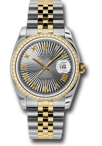Rolex Watches - Datejust 36mm - Steel and Gold Yellow Gold Dia Bezel - Jublilee - Style No: 116243 gsbrj