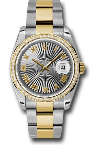 Rolex Watches - Datejust 36mm - Steel and Gold Yellow Gold Dia Bezel - Oyster - Style No: 116243 gsbro