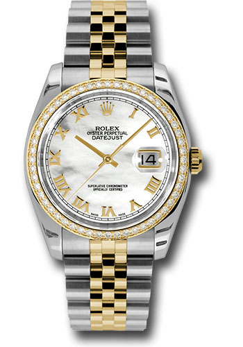 Rolex Watches - Datejust 36mm - Steel and Gold Yellow Gold Dia Bezel - Jublilee - Style No: 116243 mrj