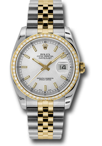Rolex Watches - Datejust 36mm - Steel and Gold Yellow Gold Dia Bezel - Jublilee - Style No: 116243 sij