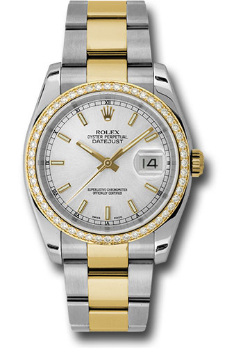 Rolex Watches - Datejust 36mm - Steel and Gold Yellow Gold Dia Bezel - Oyster - Style No: 116243 sio