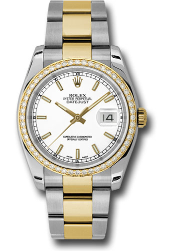 Rolex Watches - Datejust 36mm - Steel and Gold Yellow Gold Dia Bezel - Oyster - Style No: 116243 wio