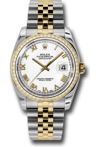 Rolex Watches - Datejust 36mm - Steel and Gold Yellow Gold Dia Bezel - Jublilee - Style No: 116243 wrj