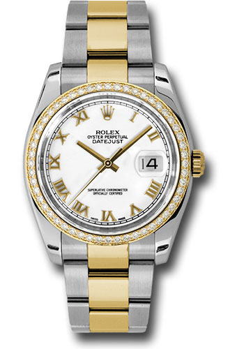 Rolex Watches - Datejust 36mm - Steel and Gold Yellow Gold Dia Bezel - Oyster - Style No: 116243 wro