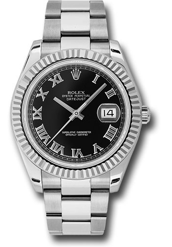 Rolex Watches - Datejust II - Steel and Gold White Gold - Fluted Bezel - Style No: 116334 bkro
