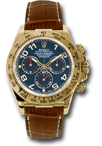 Rolex Watches - Daytona Yellow Gold - Leather Strap - Style No: 116518 blabr