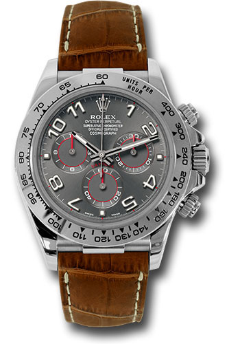 Rolex Watches - Daytona White Gold - Leather Strap - Style No: 116519 grabr