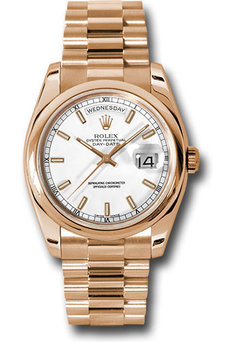 Rolex Watches - Day-Date President Pink Gold - Domed Bezel - President - Style No: 118205wsp