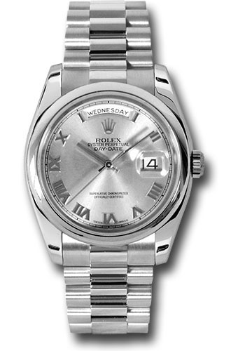 Rolex Watches - Day-Date President Platinum - Domed Bezel - President - Style No: 118206 grp