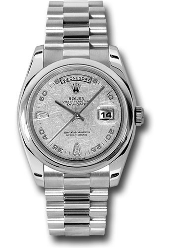 Pre-Owned Rolex Watches - Day-Date President Platinum - Domed Bezel - President - Style No: V118206mtdp