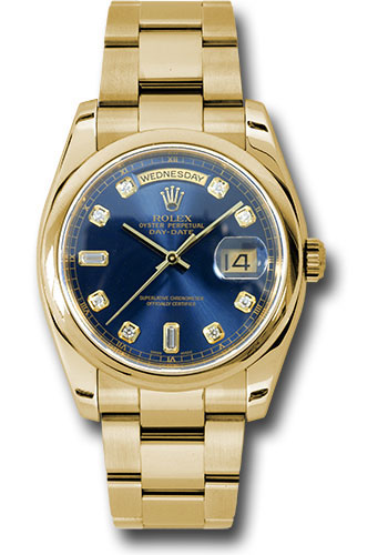 Rolex Watches - Day-Date President Yellow Gold - Domed Bezel - Oyster - Style No: 118208 bdo