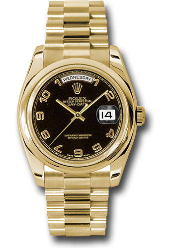 Rolex Watches - Day-Date President Yellow Gold - Domed Bezel - President - Style No: 118208bkap