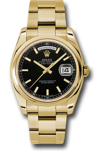 Rolex Watches - Day-Date President Yellow Gold - Domed Bezel - Oyster - Style No: 118208 bkso