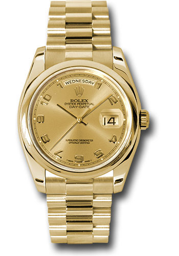 Rolex Watches - Day-Date President Yellow Gold - Domed Bezel - President - Style No: 118208chap