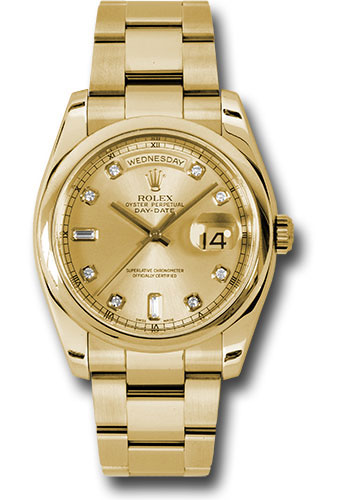 Rolex Watches - Day-Date President Yellow Gold - Domed Bezel - Oyster - Style No: 118208 chdo