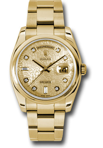Rolex Watches - Day-Date President Yellow Gold - Domed Bezel - Oyster - Style No: 118208 chjdo