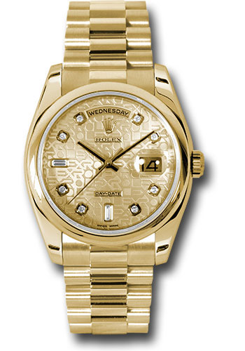 Rolex Watches - Day-Date President Yellow Gold - Domed Bezel - President - Style No: 118208chjdp
