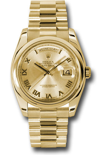 Rolex Watches - Day-Date President Yellow Gold - Domed Bezel - President - Style No: 118208chrp