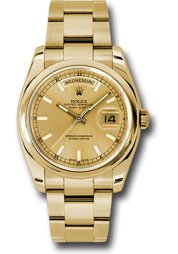 Rolex Watches - Day-Date President Yellow Gold - Domed Bezel - Oyster - Style No: 118208 chso