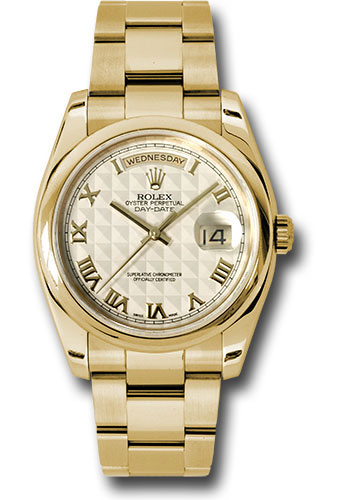 Rolex Watches - Day-Date President Yellow Gold - Domed Bezel - Oyster - Style No: 118208 ipro