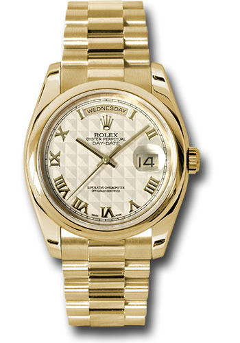 Rolex Watches - Day-Date President Yellow Gold - Domed Bezel - President - Style No: 118208iprp