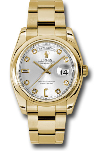Rolex Watches - Day-Date President Yellow Gold - Domed Bezel - Oyster - Style No: 118208 sdo
