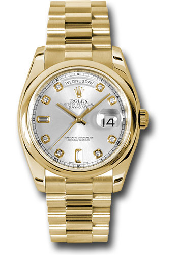 Rolex Watches - Day-Date President Yellow Gold - Domed Bezel - President - Style No: 118208sdp