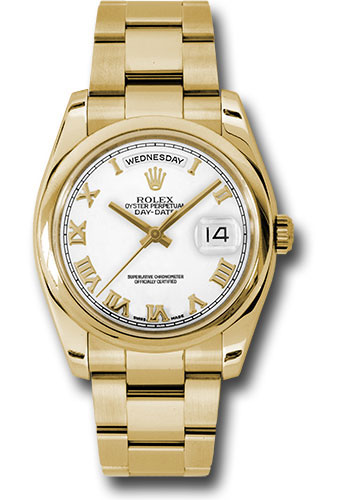 Rolex Watches - Day-Date President Yellow Gold - Domed Bezel - Oyster - Style No: 118208 wro