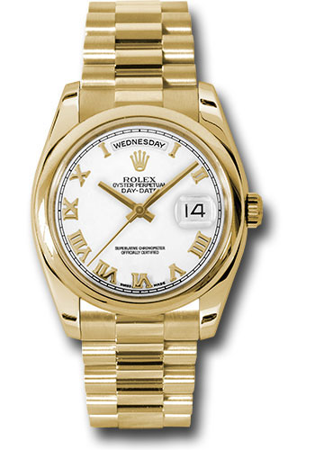 Rolex Watches - Day-Date President Yellow Gold - Domed Bezel - President - Style No: 118208wrp