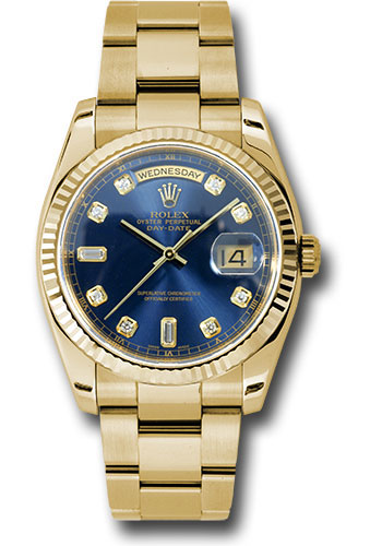 Rolex Watches - Day-Date President Yellow Gold - Fluted Bezel - Oyster - Style No: 118238bdo