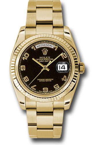 Rolex Watches - Day-Date President Yellow Gold - Fluted Bezel - Oyster - Style No: 118238bkao