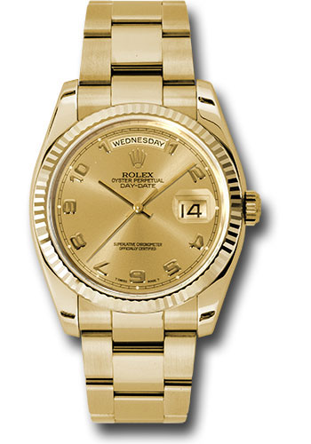 Rolex Watches - Day-Date President Yellow Gold - Fluted Bezel - Oyster - Style No: 118238chao