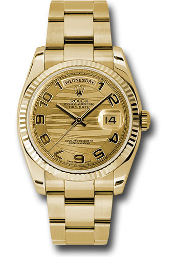 Rolex Watches - Day-Date President Yellow Gold - Fluted Bezel - Oyster - Style No: 118238chwao