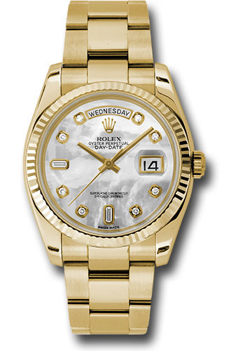Rolex Watches - Day-Date President Yellow Gold - Fluted Bezel - Oyster - Style No: 118238mdo