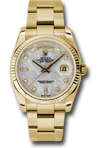Rolex Watches - Day-Date President Yellow Gold - Fluted Bezel - Oyster - Style No: 118238mtdo