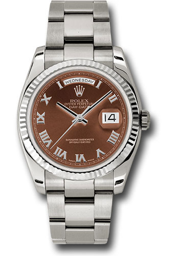 Rolex Watches - Day-Date President White Gold - Fluted Bezel - Oyster - Style No: 118239 hbro