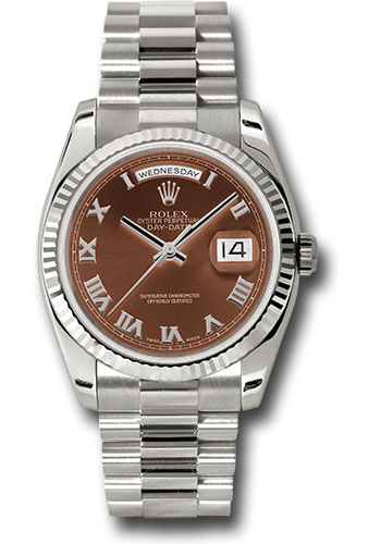 Rolex Watches - Day-Date President White Gold - Fluted Bezel - President - Style No: 118239 hrp