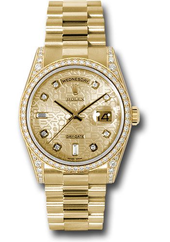 Rolex Watches - Day-Date President Yellow Gold - Dia Bezel - President - Style No: 118388 chjdp